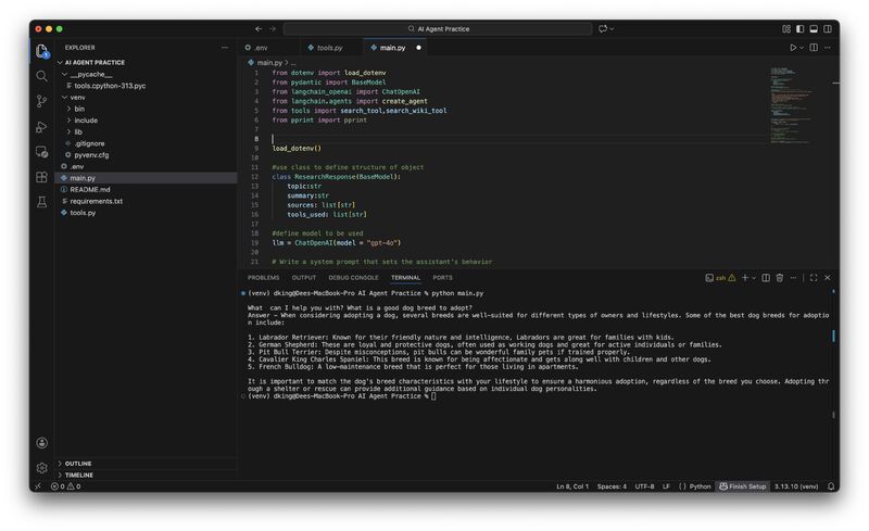 AI Research Agent project